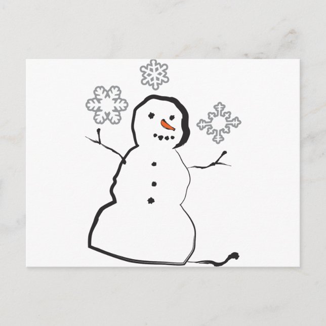Snowman Postcard (Front)