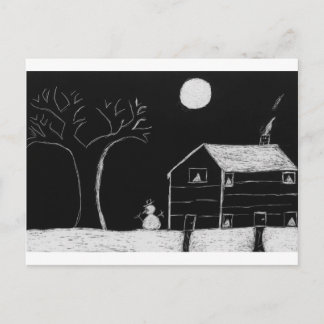 snowman postcard