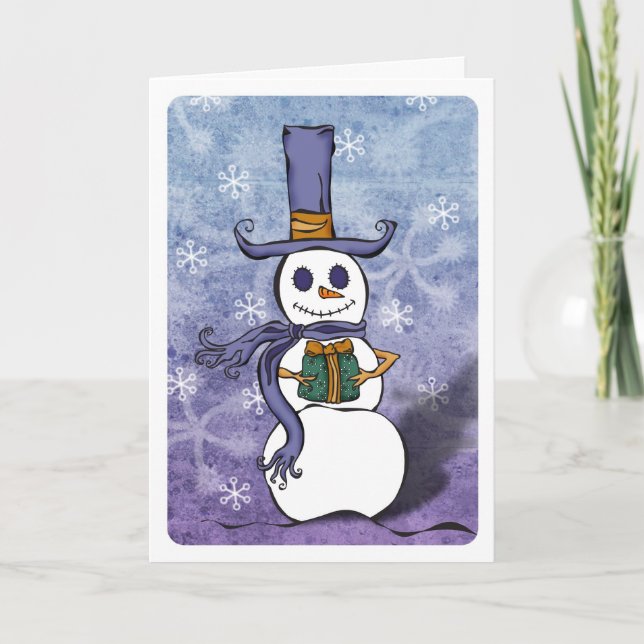 Snowman Present Card (Front)
