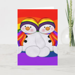 Snowman Pride Holiday Card