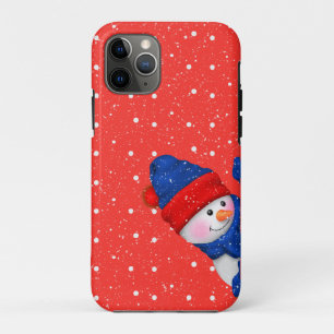 snowman red and white dots iPhone 11 pro case