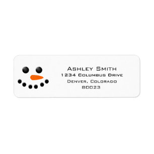 Snowman Return Address Label