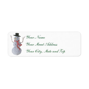 Snowman Return Address Label