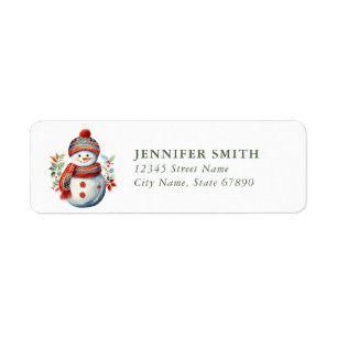Snowman Return Address Labels