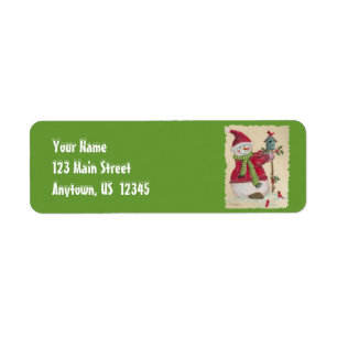 Snowman Return Address Labels