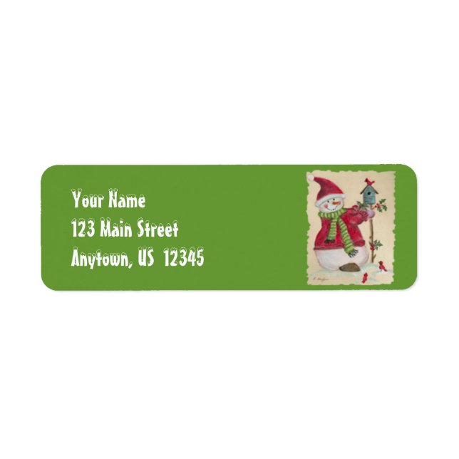 Snowman Return Address Labels (Front)