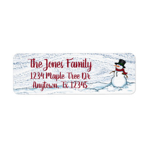 Snowman, return address labels