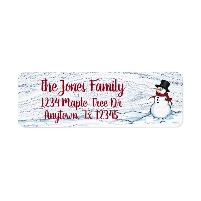 Snowman, return address labels (Front)
