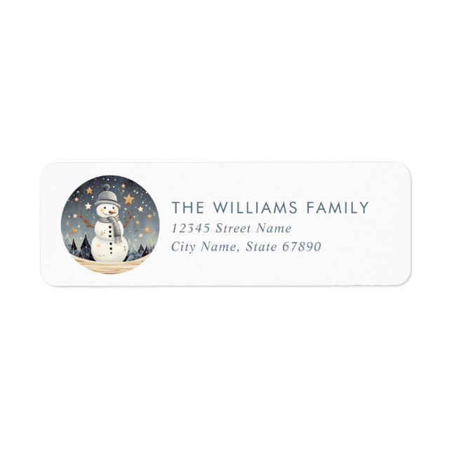 Snowman Return Address Labels (Front)