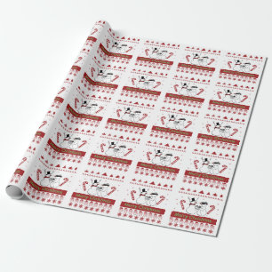 Snowman Robbery Merry Christmas or Any Text Wrapping Paper