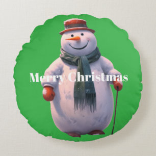 SNOWMAN ROUND CUSHION