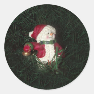 Snowman Round Stickers