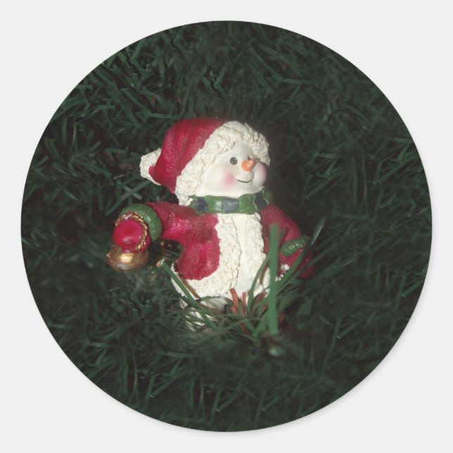 Snowman Round Stickers (Front)