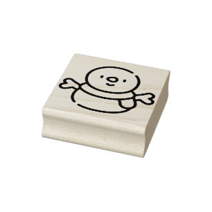 snowman rubber stamp