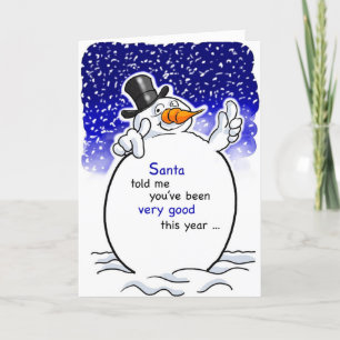 Snowman Santa, Christmas Humour Holiday Card