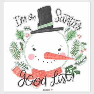 Snowman Santas good List