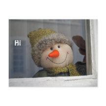snowman says "hi"