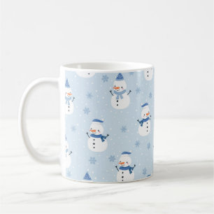 Snowman seamless pattern,winter background,winter  coffee mug