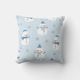 Snowman seamless pattern,winter background,winter cushion