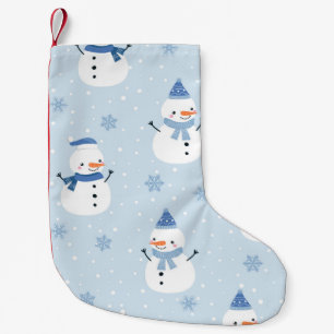 Snowman seamless pattern,winter background,winter small christmas stocking