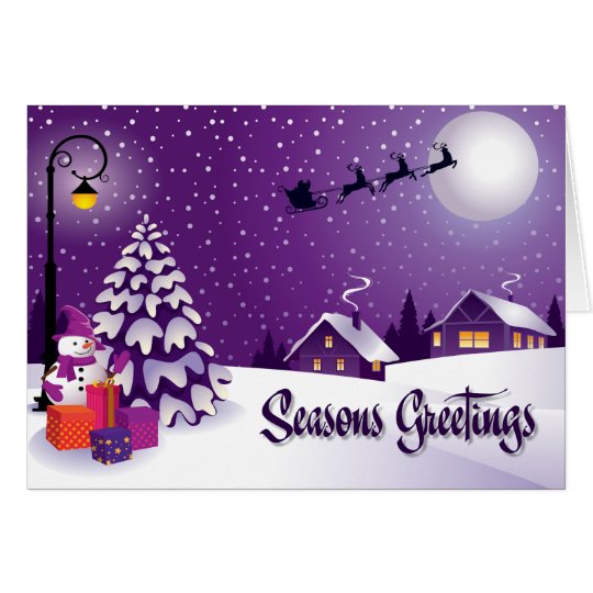 Snowman Seasons Greetings Card