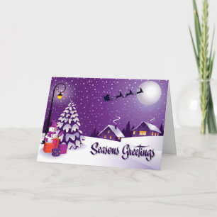 Snowman Seasons Greetings Holiday Card