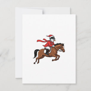 Snowman Show Jumping Christmas 2026 Holiday Equest Card