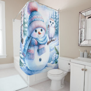 Snowman Shower Curtain