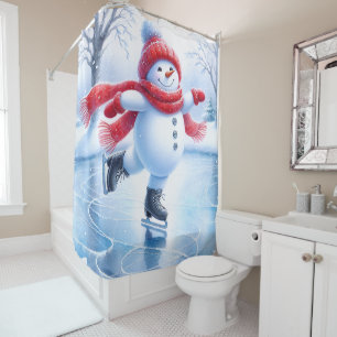 Snowman Shower Curtain