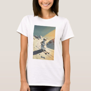 Snowman Skiing T-Shirt