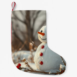 snowman small christmas stocking