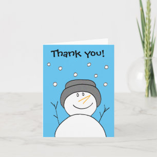 Snowman Smiling Card Thank You
