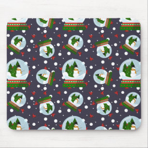 Snowman Snow Globes Mouse Pad