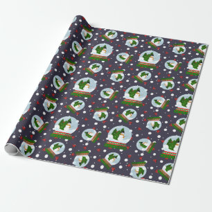 Snowman Snow Globes Wrapping Paper