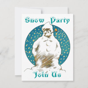 SNOWMAN SNOW WINTER FUN ~ PARTY INVITATION INVITE