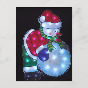 Snowman Snowbal Postcard