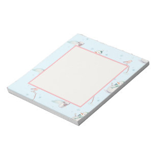 Snowman Snowball Design Notepad