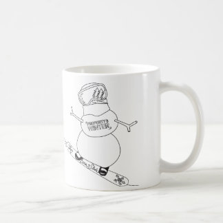Snowman Snowboarding Mug
