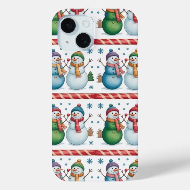 Snowman Snowflake Christmas iPhone / iPad case (Back)