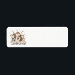 Snowman Snowflake Winter Country Primitive Return Address Label<br><div class="desc">Snowman snowflake rustic country winter primitive Christmas return address labels. Change the colour background and personalise if desired. Just click on the "Customise" button. Add other matching stationery,  bathroom,  kitchen,  and home decor. Copyright © Trina Clark</div>