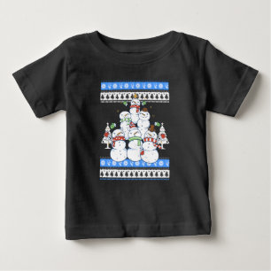 Snowman - Snowman Christmas Tree Ugly Christmas Baby T-Shirt