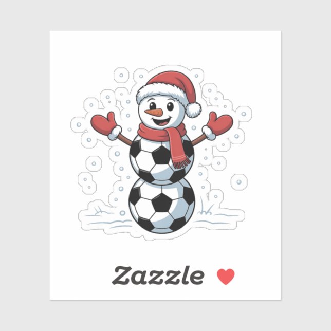 Snowman Soccer Christmas Santa Baseball Sport (Sheet)