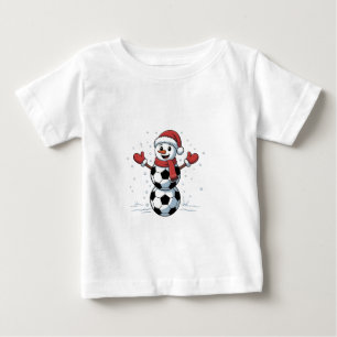 Snowman Soccer Christmas Santa Baseball Sport Baby T-Shirt