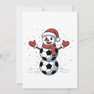 Snowman Soccer Christmas Santa Baseball Sport Invitation
