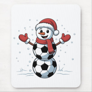Snowman Soccer Christmas Santa Baseball Sport Mouse Pad