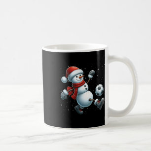 Snowman Soccer Christmas Snow Boys Girls Kids Xmas Coffee Mug