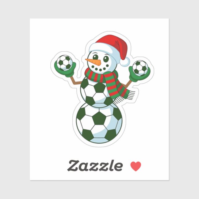 Snowman Soccer Christmas Sport Lovers  (Sheet)
