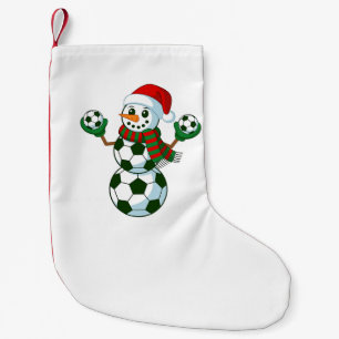 Snowman Soccer Christmas Sport Lovers  Small Christmas Stocking