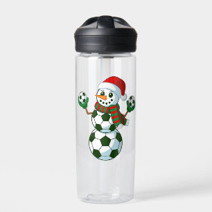 Snowman Soccer Christmas Sport Lovers Water Bottle