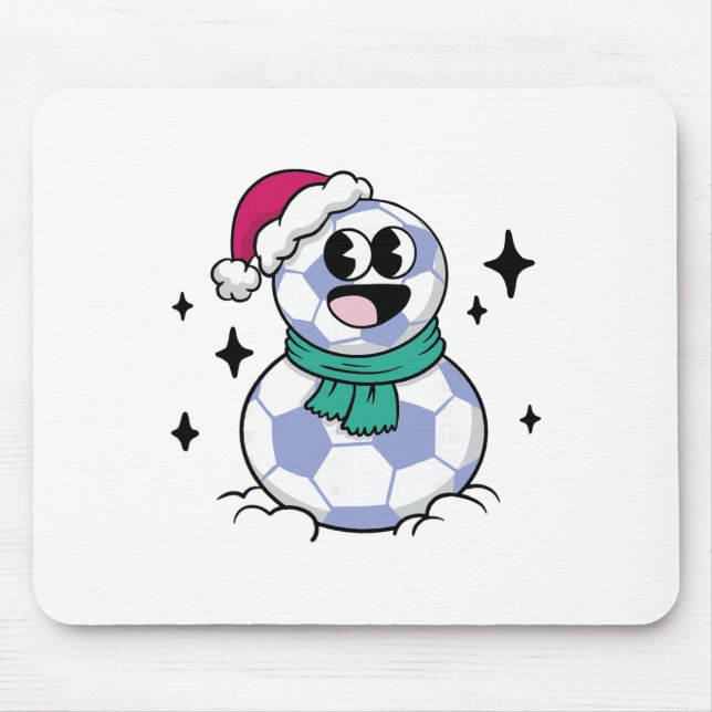 Snowman Soccer  Mouse Pad (Front)